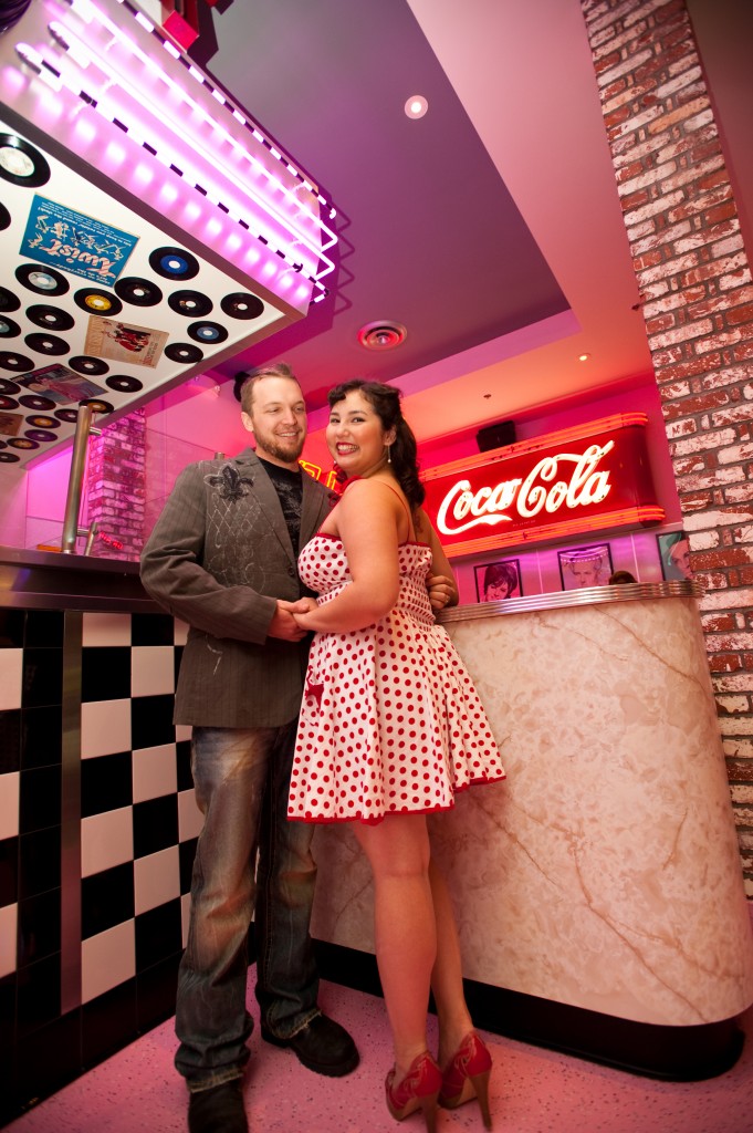 Chandra & Andy Engagement - Corvette Diner