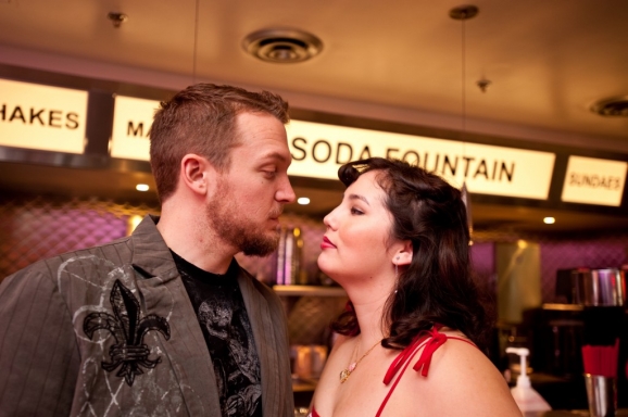 Chandra & Andy Engagement - Corvette Diner