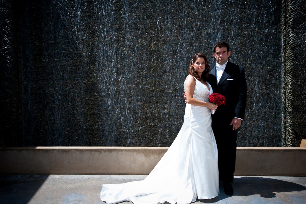 Regina & Phillip Wedding - L'Auberge in Del Mar, CA - Waterfall Fountain