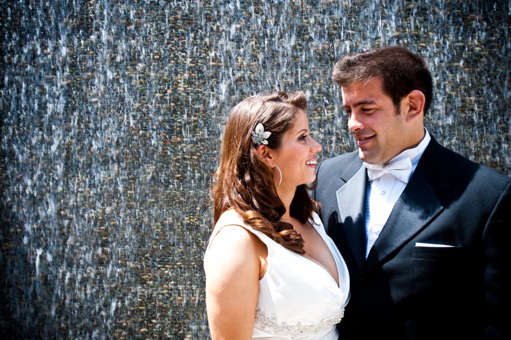 Regina & Phillip Wedding - L'Auberge in Del Mar, CA - Waterfall Fountain